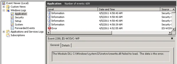 Windows 10 IIS: C:\WINDOWS\system32\inetsrv\rewrite.dll failed to load featured image