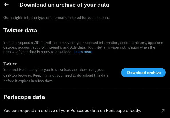 Twitter Archive